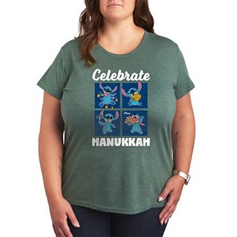 Plus Size Disney's Lilo & Stitch Celebrate Hanukkah Graphic Tee