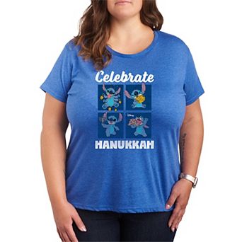 Plus Size Disney's Lilo & Stitch Celebrate Hanukkah Graphic Tee