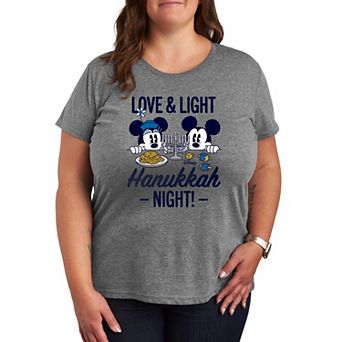 Plus Size Disney Love & Light Hanukkah Night Graphic Tee