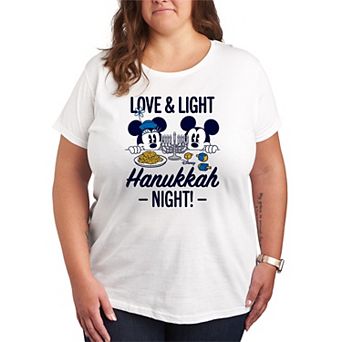 Plus Size Disney Love & Light Hanukkah Night Graphic Tee