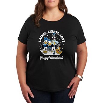 Plus Size Disney Latkes, Lights, Love Graphic Tee