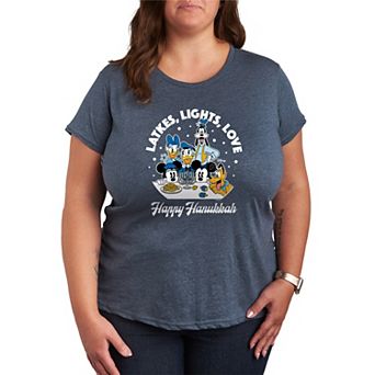 Plus Size Disney Latkes, Lights, Love Graphic Tee