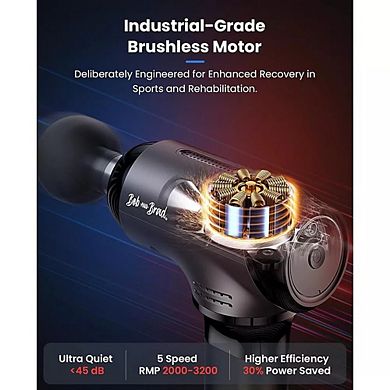 Bob And Brad T2 Pro Massage Gun with Heat and Cold Deep Tissue Percussion Massager Gun