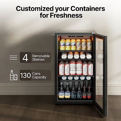 Ca'Lefort - 32-Bottle Wine Fridge: Quiet, Smart Temp Control & LED Light - black