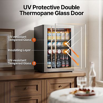 Wine Cooler Refrigerator Fridge，20 Bottle Mini Wine Fridge