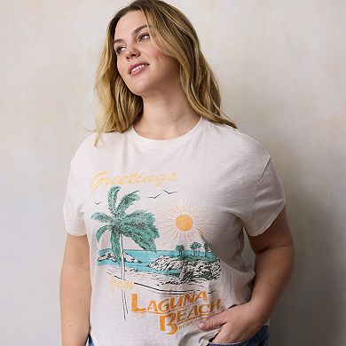 Plus Size LC Lauren Conrad Boyfriend Graphic Tee