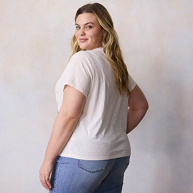 Plus Size LC Lauren Conrad Boyfriend Graphic Tee