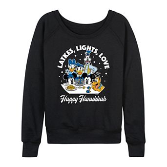Women's Disney Latkes, Lights, Love French Terry Long Sleeve Tee