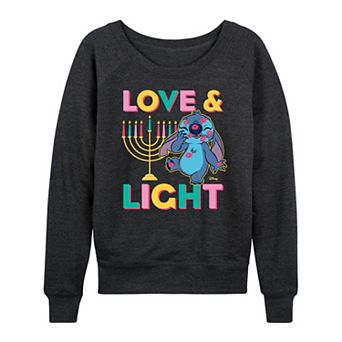 Women's Disney's Lilo & Stitch Love & Light French Terry Long Sleeve Tee