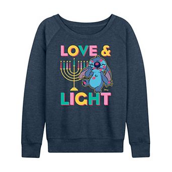 Women's Disney's Lilo & Stitch Love & Light French Terry Long Sleeve Tee