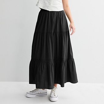 Juniors' SO® Crochet Maxi Skirt