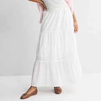 Juniors' SO® Crochet Maxi Skirt