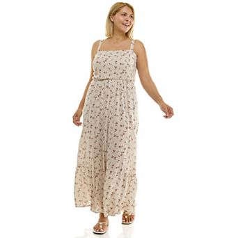 Juniors' Plus Size Lily Rose Wide Leg Crochet Jumpsuit
