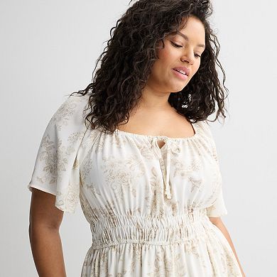 Juniors' Plus Size Mary & Mo Airflow Hi-Low Dress