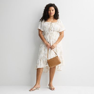 Juniors' Plus Size Mary & Mo Airflow Hi-Low Dress