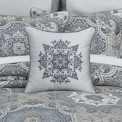 Royal Court Lisbon 18-Inch Square Embellished Decorative Throw Pillow