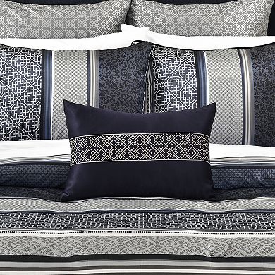 Royal Court Carlisle Boudoir Decorative Throw Pillow with Geometric Design