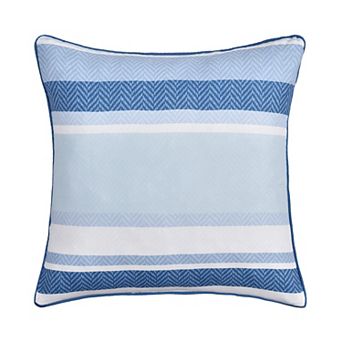 Royal Court 20" Square Decorative Throw Pillow with Herringbone Pattern