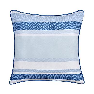 Royal Court 20" Square Decorative Throw Pillow with Herringbone Pattern