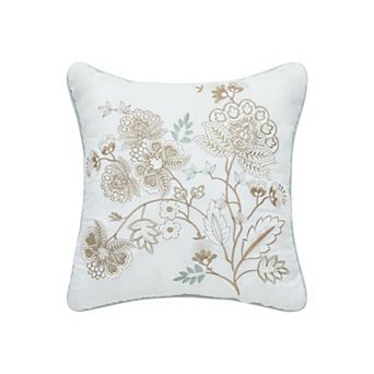 Royal Court Spring Social 16-Inch Square Embellished Decorative Throw Pillow