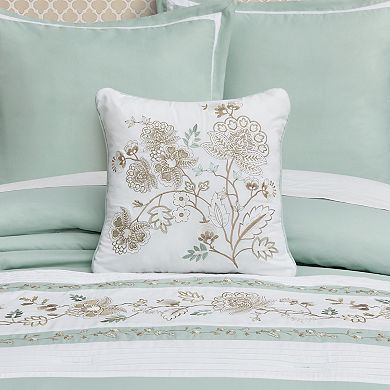 Royal Court Spring Social 16-Inch Square Embellished Decorative Throw Pillow