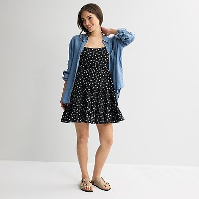 Juniors' SO® Tiered Mini Dress