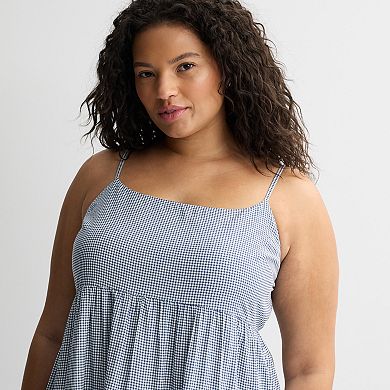 Juniors' Plus Size SO Tiered Mini Dress
