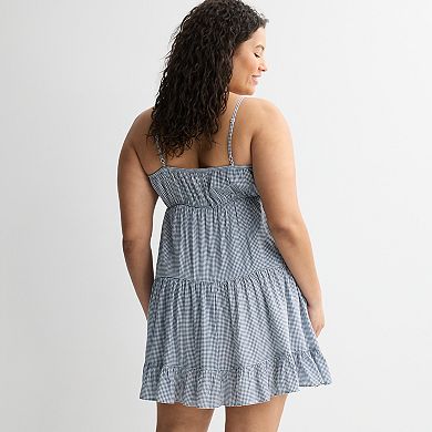 Juniors' Plus Size SO Tiered Mini Dress