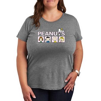 Plus Size Peanuts Crew Blocks Graphic Tee