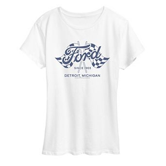 Women's Ford Since 1903 Racing Flags Graphic Tee