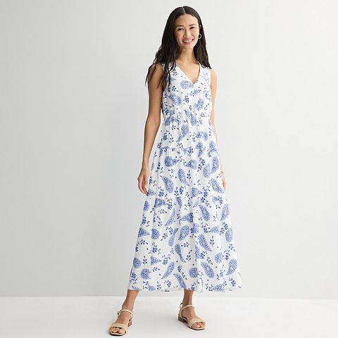 Женские платья Robbie Women's Robbie Bee V-Neck Sleeveless Tiered Dress