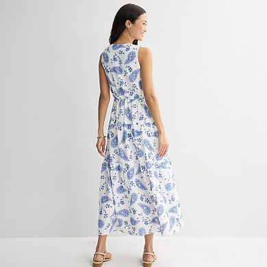 Women's Robbie Bee V-Neck Sleeveless Tiered Dress