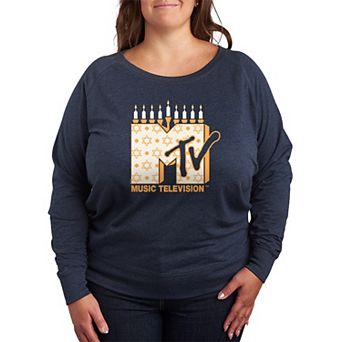 Plus Size MTV Hanukkah French Terry Long Sleeve Tee