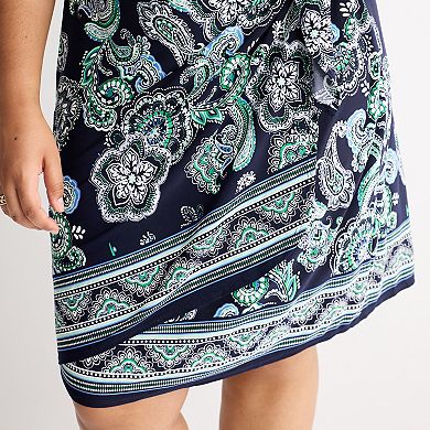 Plus Size Robbie Bee Sleeveless Sarong Dress