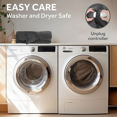 Sunbeam® Textured Velvet Heated Throw Blanket