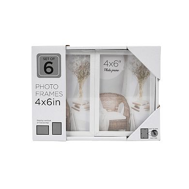 New View Gifts & Accessories 4" x 6" Set of 6 Picture Frames