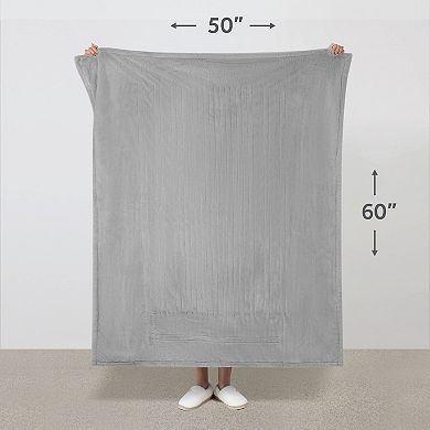 Sunbeam Electric Heated Faux Fur Throw Blanket