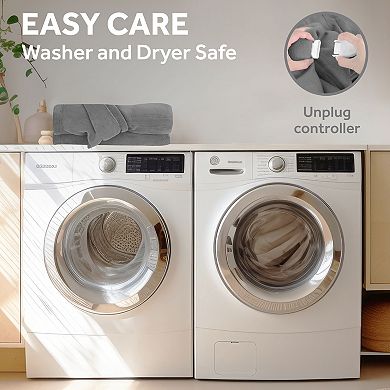 Sunbeam Electric Heated Faux Fur Throw Blanket