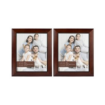 New View Gifts & Accessories 2 pc Dark Walnut Wood Picture Frame Set