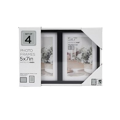 New View Gifts & Accessories 5" x 7" 4-pc. Matted Picture Frame Set
