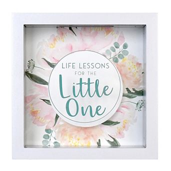 New View Gifts & Accessories Wooden 6" x 6" Baby Fund Glass Front Box Bank