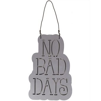 New View Gifts & Accessories 4" x 6" No Bad Days Sentiment Hanging Wall Decor with Twine Hanger