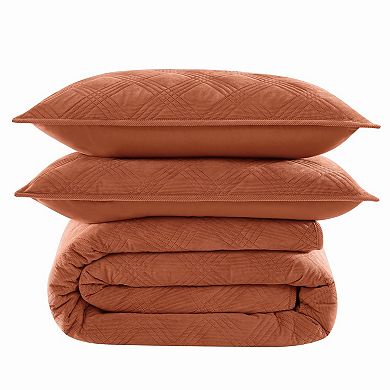 Brooklyn Loom Corduroy Pinsonic Quilt Set with Shams