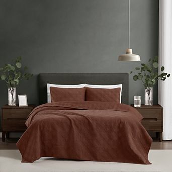 Brooklyn Loom Corduroy Pinsonic Quilt Set with Shams