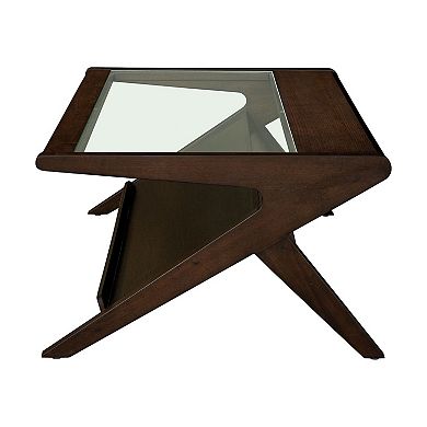 INK+IVY Rocket Wood & Tempered Glass Coffee Table