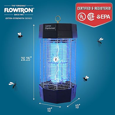 Flowtron Electric Bug Zapper 2 Acres / 2000 sq.ft,150W Indoor/Outdoor Bug Zapper w/Dual Lure Method
