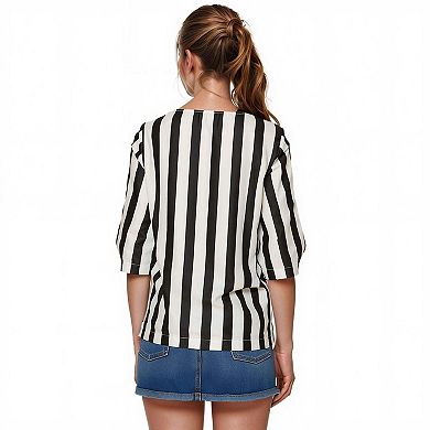 Women's Gathered Hem 3/4 Sleeve Top