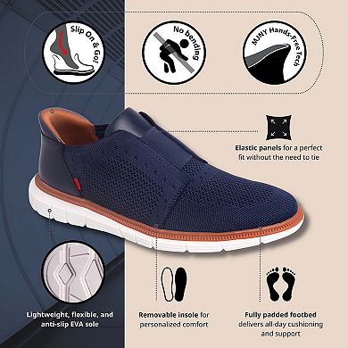 Marc Joseph New York South Street Mens Hands-Free Slip On Technology Lightweight Mesh Oxfords