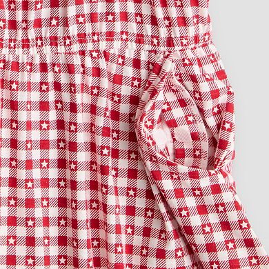 Girls 6-16 SO Adaptive Abdominal Access Puff Sleeve Babydoll Dress