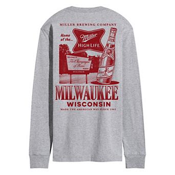 Men's Miller High Life Milwaukee Long Sleeve Graphic Tee